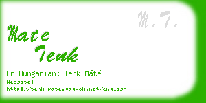 mate tenk business card